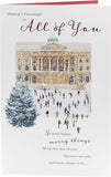 UK Greetings To All of You Christmas Card featuring festive holiday design, perfect for sending warm seasonal wishes.