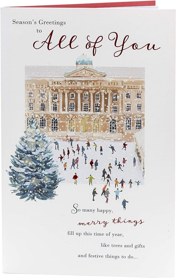 UK Greetings Christmas card featuring festive holiday design, perfect for sending warm seasonal wishes.