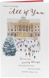 UK Greetings Christmas card featuring festive holiday design, perfect for sending warm seasonal wishes.