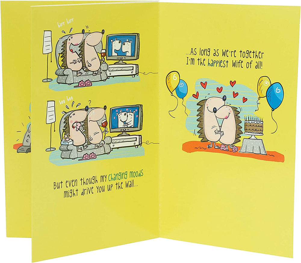 UK Greetings birthday card for husband featuring a heartfelt message and romantic design, perfect for celebrating his special day.