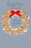 UK Greetings Christmas card for Mum from Son, featuring festive design and heartfelt message, ideal for holiday greetings.