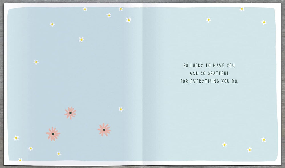UK Greetings greeting card for step mum with love, perfect for Mother's Day, featuring heartfelt message and decorative design.