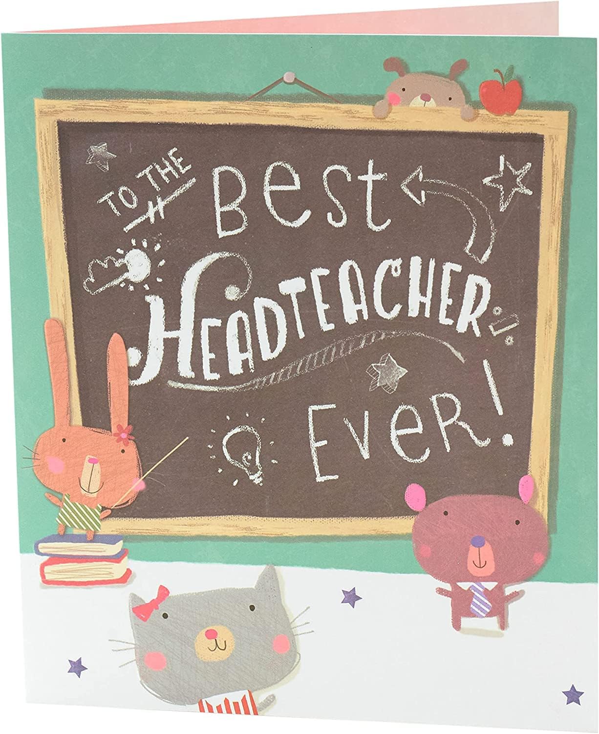 UK Greetings thank you card for head teacher, featuring colorful design and heartfelt message to show appreciation.