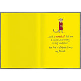 UK Greetings humorous birthday card featuring a little birdie message, suitable for him or her, with playful design and vibrant colors.