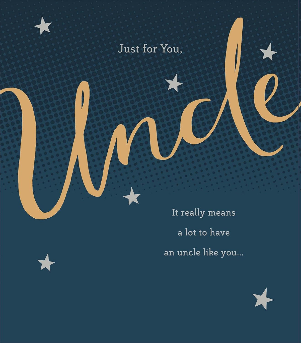 UK Greetings Uncle birthday card featuring colorful design, ideal for celebrating your uncle's special day.