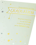 UK Greetings graduation card featuring "Well Done" for university congratulations, with a festive, celebratory design.