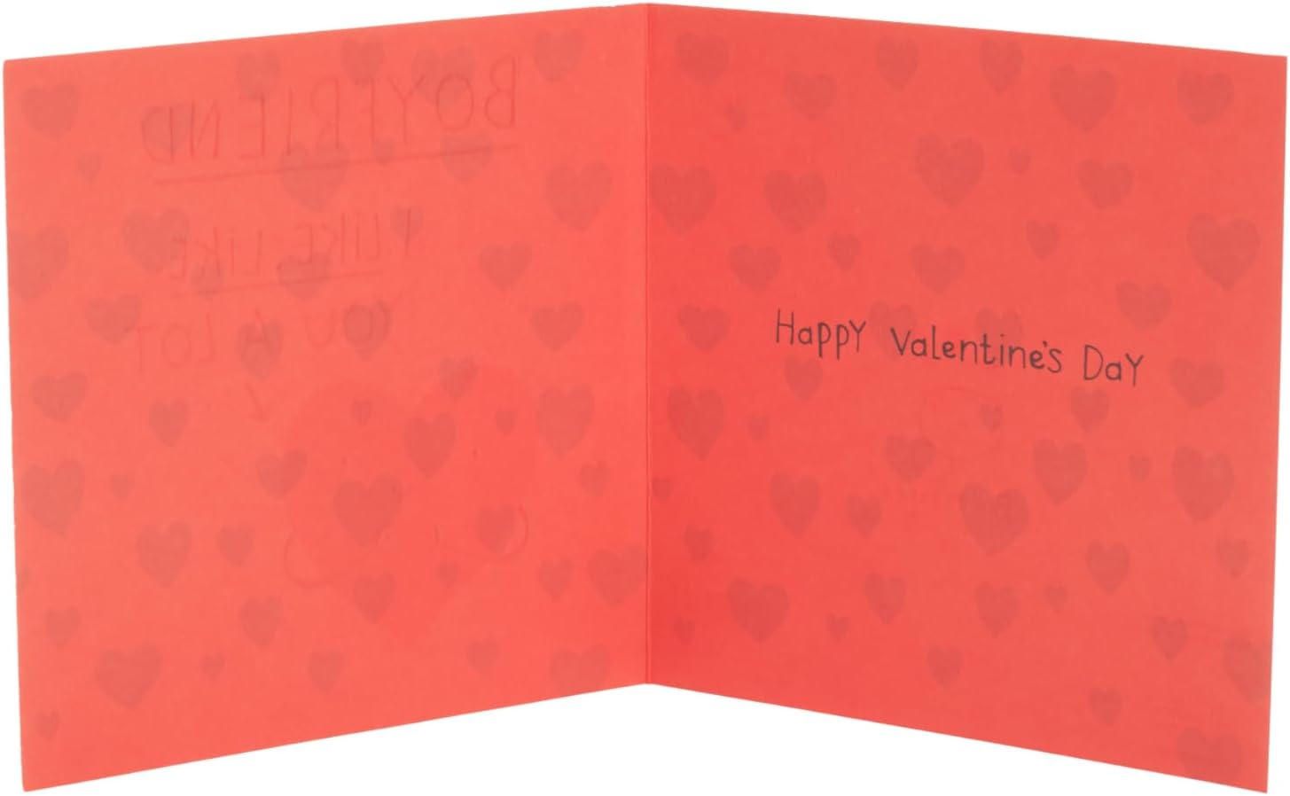 UK Greetings Valentine's Day card for boyfriend featuring a cute smiley heart design on a cheerful greeting card.