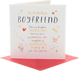 UK Greetings Valentine's Day card for boyfriend featuring a cute sweet rhyme design, perfect for expressing love.