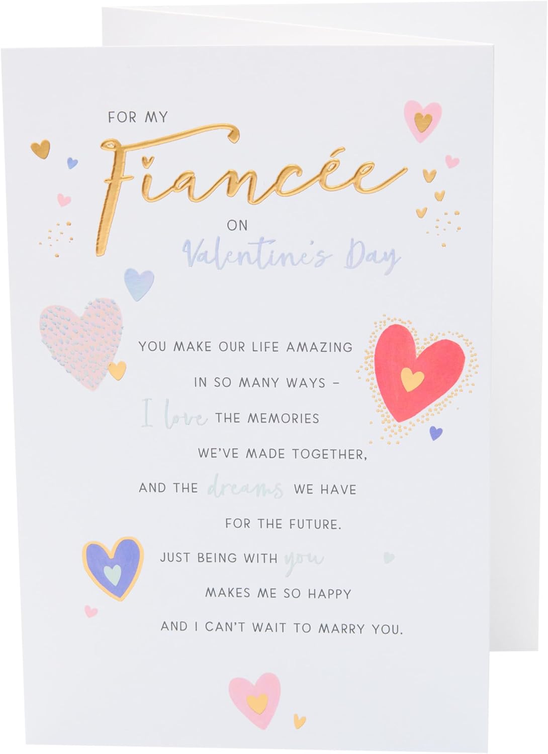 UK Greetings Valentine's Day card for fianc with heartfelt design, featuring romantic imagery on a greeting card.