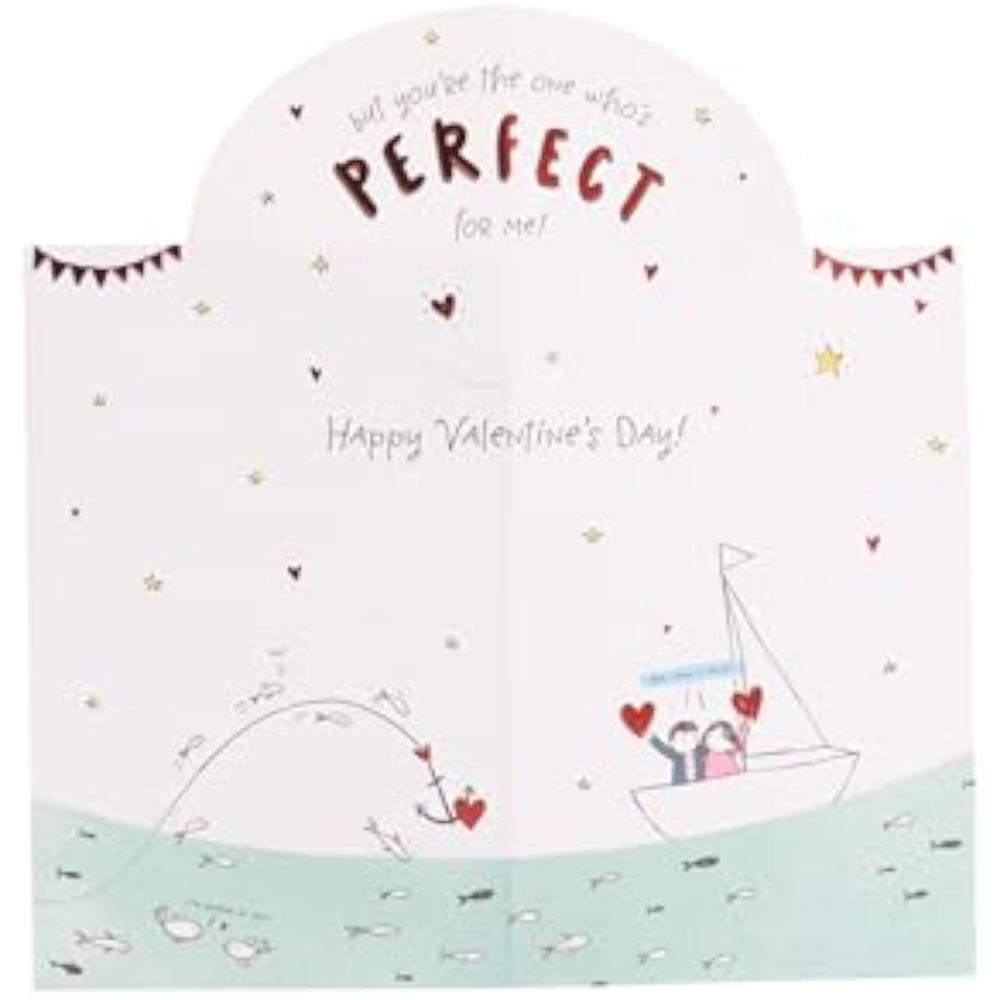 UK Greetings Valentine's Day card for fiancé featuring a cute sketch design and romantic greeting in a greeting card.