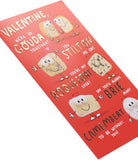 UK Greetings Valentine's Day card for him or her with cheese design, featuring a romantic message and festive illustration.