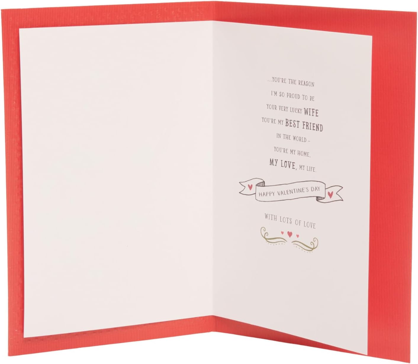 UK Greetings Valentine's Day card for husband featuring an affectionate design, perfect for expressing love on special occasions.