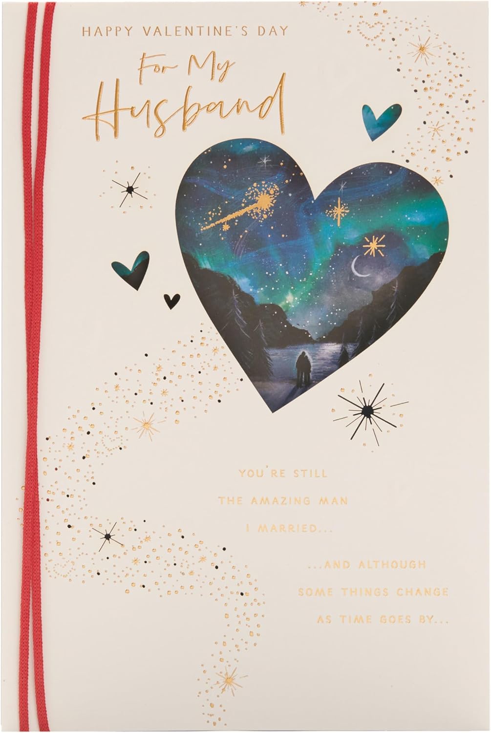 UK Greetings Valentine's Day card for husband, featuring a beautiful design with romantic imagery and heartfelt message.
