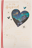 UK Greetings Valentine's Day card for husband, featuring a beautiful design with romantic imagery and heartfelt message.