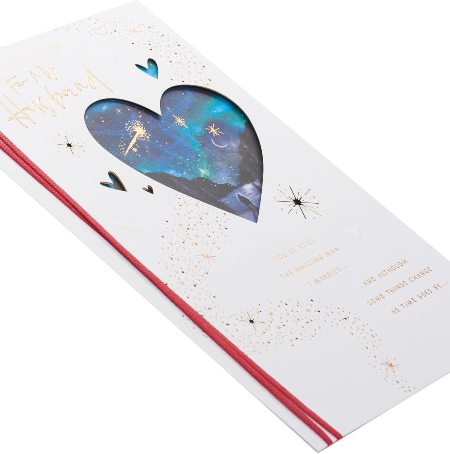 UK Greetings Valentine's Day card for husband featuring a beautiful design, perfect for expressing love and affection.