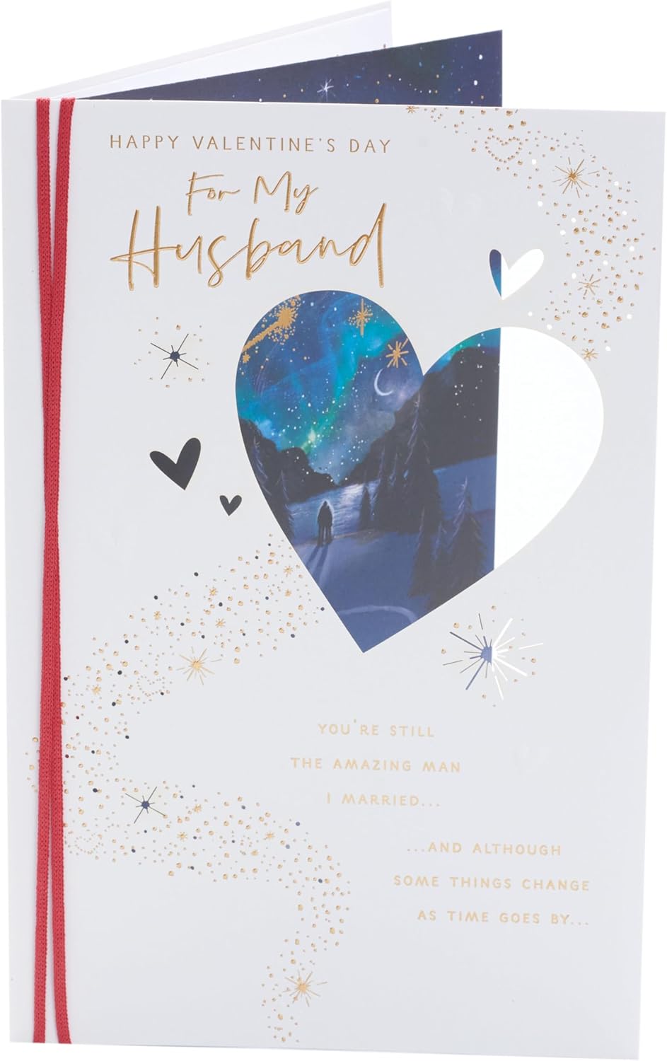 UK Greetings Valentine's Day card for husband featuring a beautiful design, ideal for expressing love on special occasions.