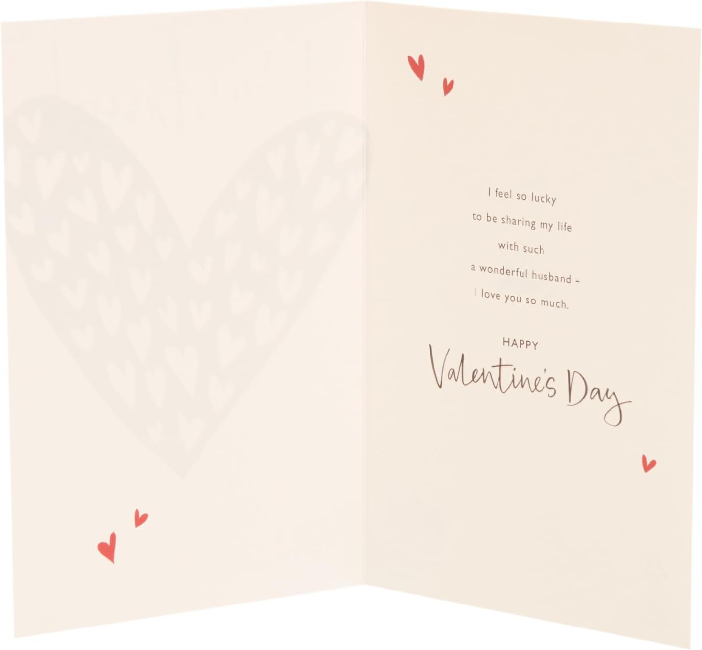 UK Greetings Valentine's Day Card for Husband featuring a bold red design, perfect for expressing love and affection.