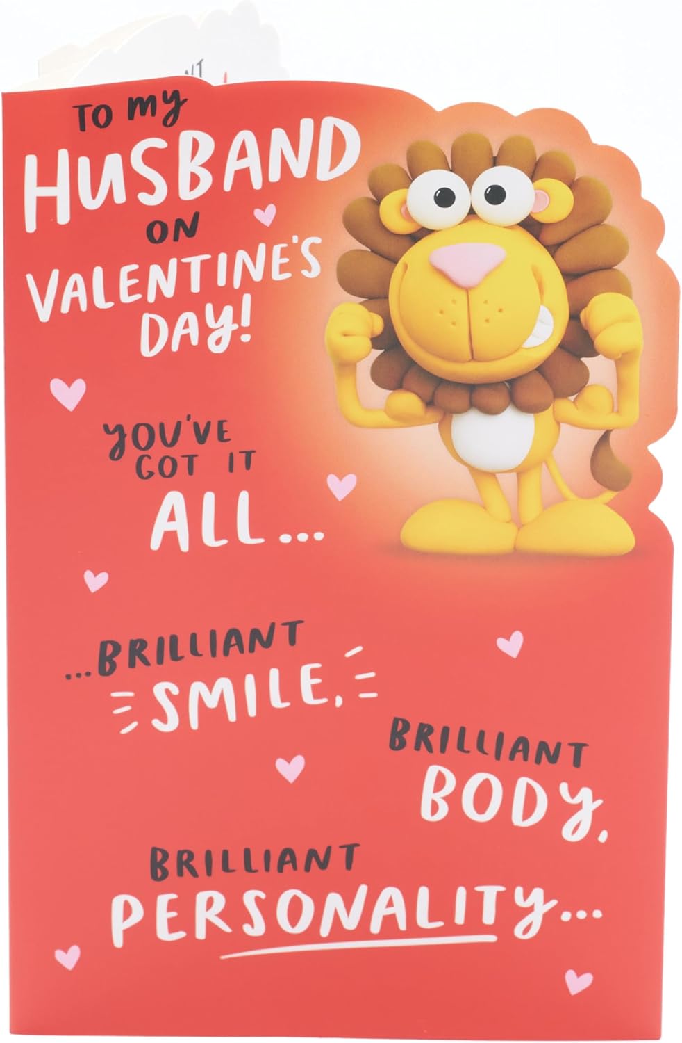 Funny UK Greetings Valentine’s Day card for husband featuring humorous design, perfect for expressing love on Valentine’s Day.