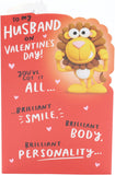 Funny UK Greetings Valentine’s Day card for husband featuring humorous design, perfect for expressing love on Valentine’s Day.