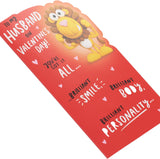 UK Greetings Valentine's Day card for husband featuring a humorous design, perfect for expressing love and laughter.