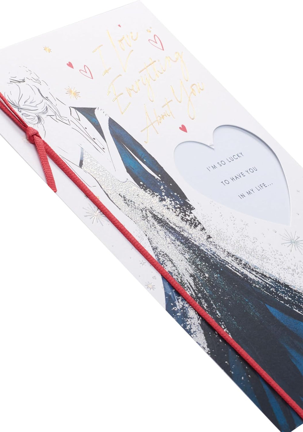 UK Greetings Valentine's Day card for the one I love, featuring a stylish design, with heartfelt message, perfect for expressing affection.