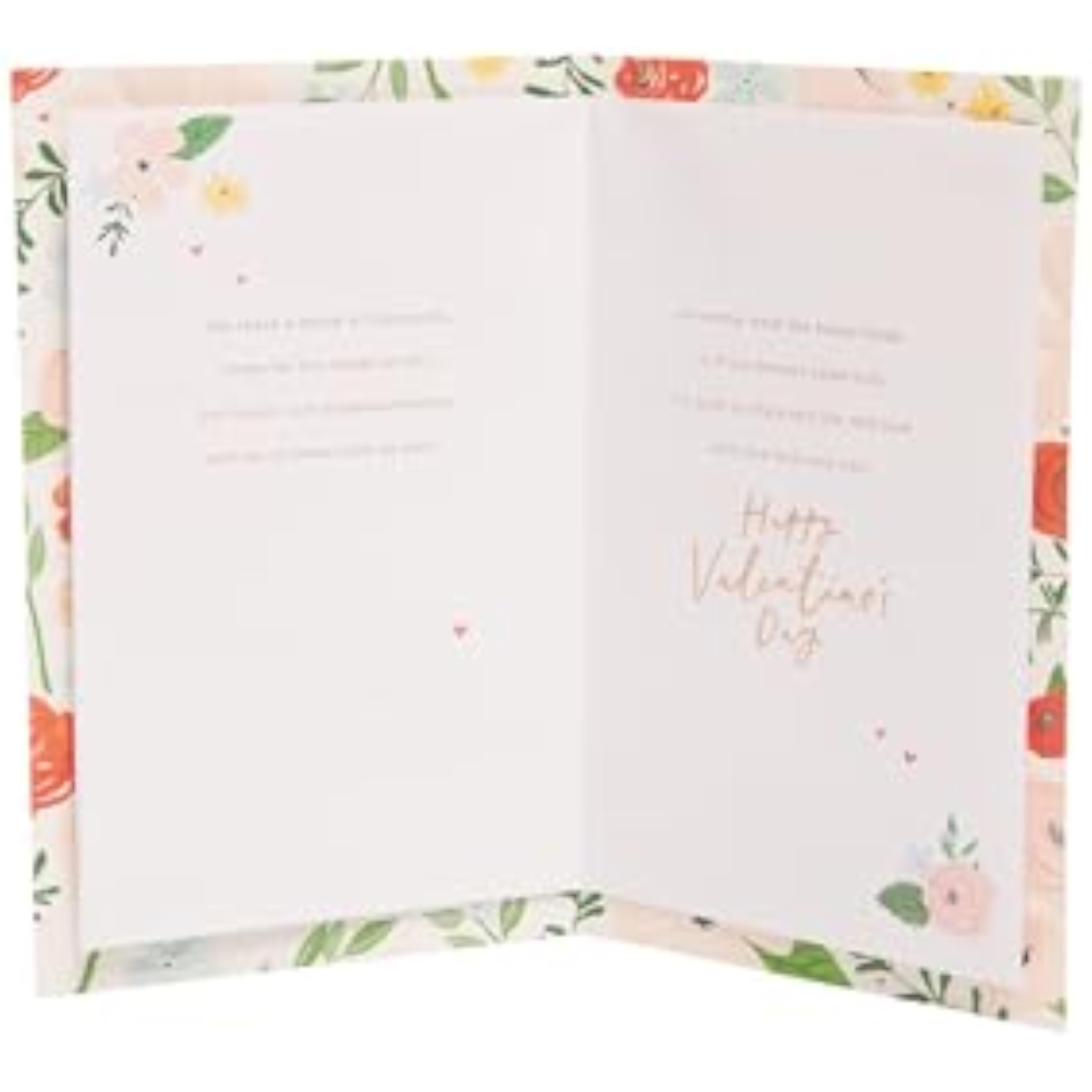 UK Greetings Valentine's Day card for wife with bright floral design, featuring colorful flowers and romantic message.