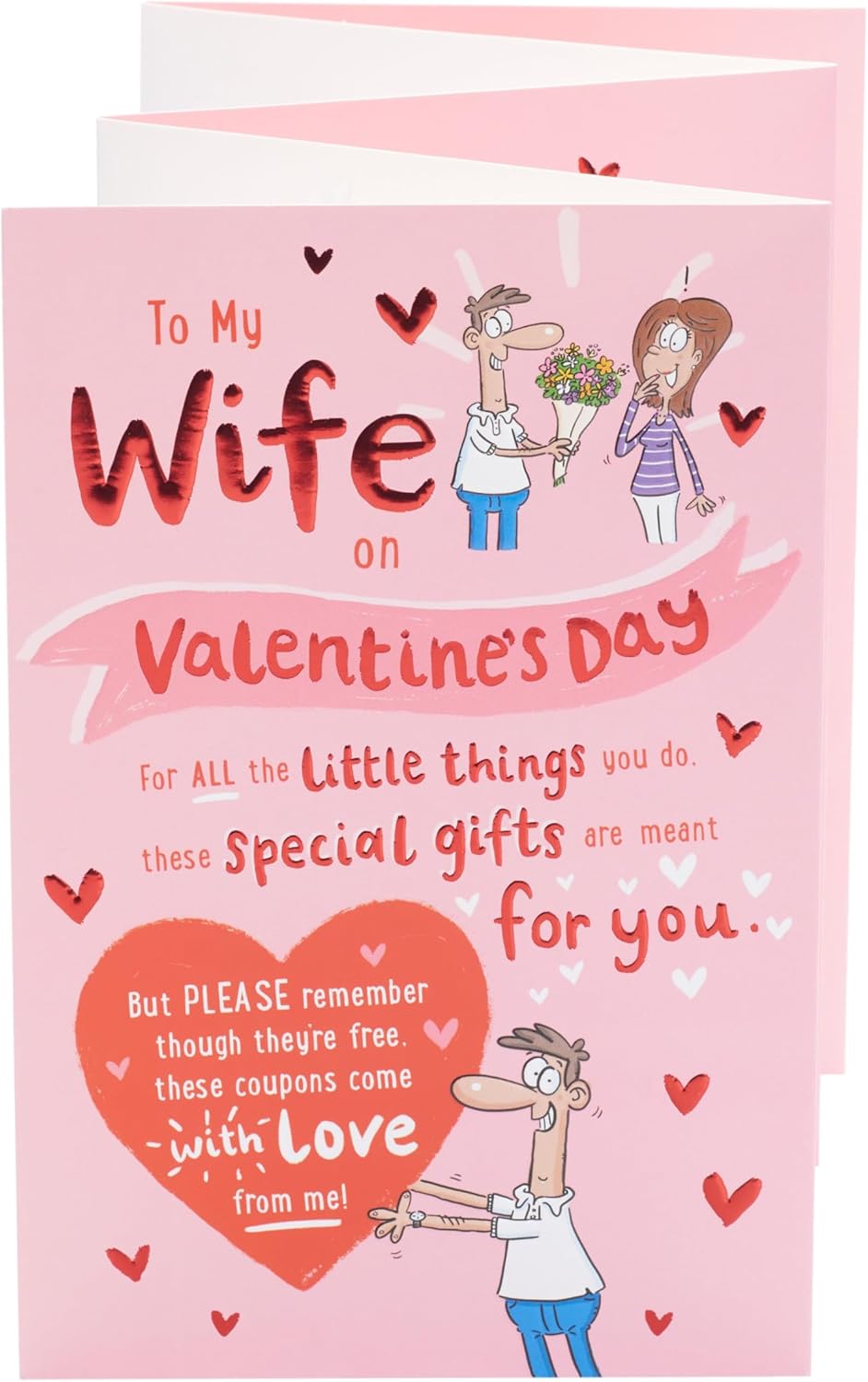 UK Greetings Valentine's Day card for wife featuring a cartoon rhyme design, perfect for expressing love on this special day.