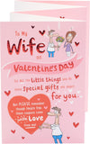 UK Greetings Valentine's Day card for wife featuring a cartoon rhyme design, perfect for expressing love on this special day.