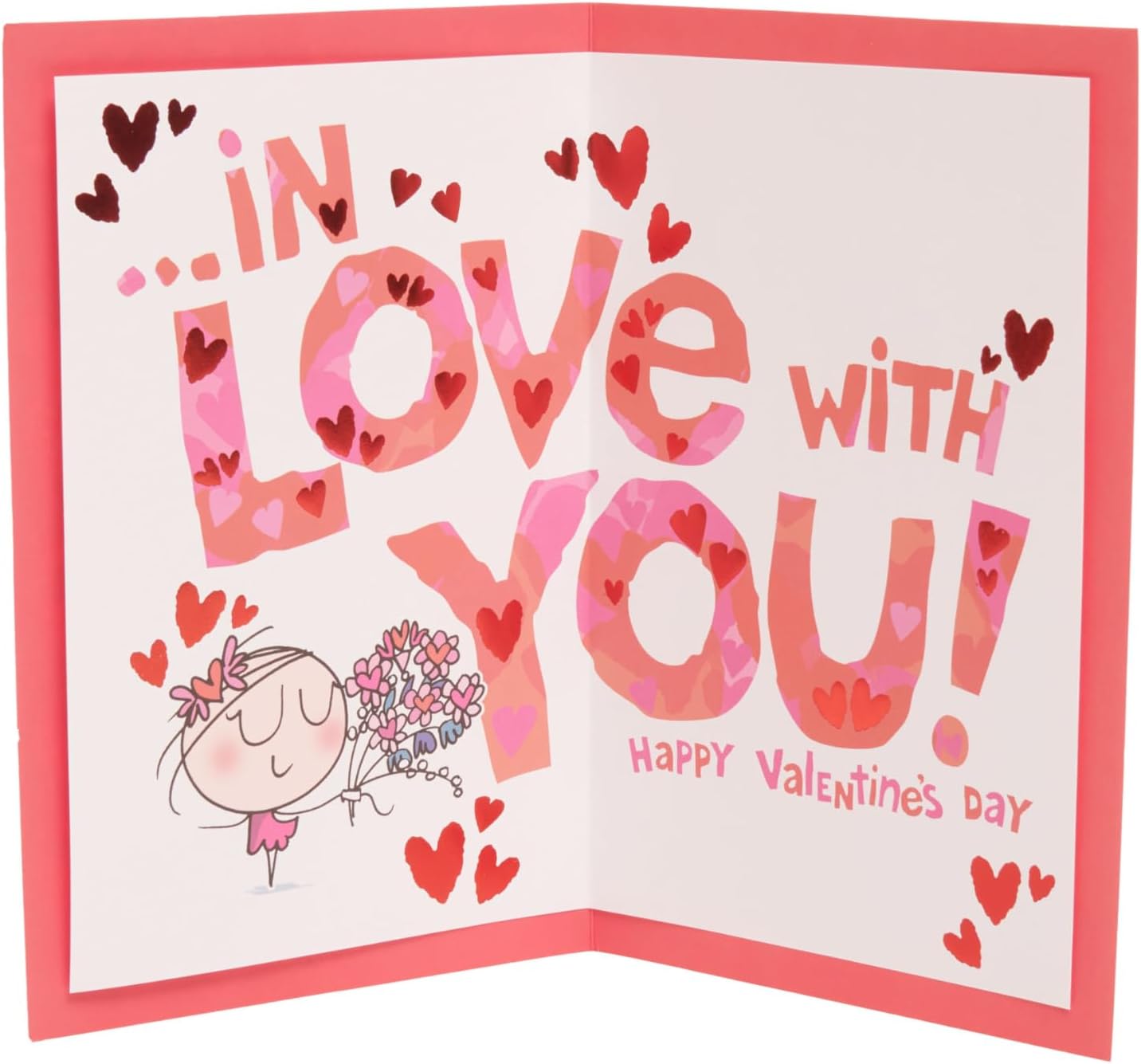 UK Greetings Valentine's Day card for wife featuring a cute design with a decorative badge, perfect for expressing love.