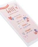 UK Greetings Valentine's Day card for wife featuring a cute light pink design, perfect for expressing love on special occasions.