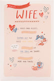 UK Greetings Valentine's Day card for wife featuring a cute light pink design, perfect for expressing love on special occasions.