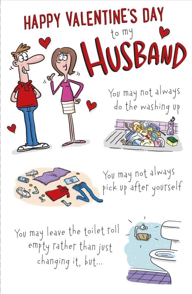 UK Greetings Valentine's Day card for husband featuring heartfelt message and romantic design, perfect for expressing love.
