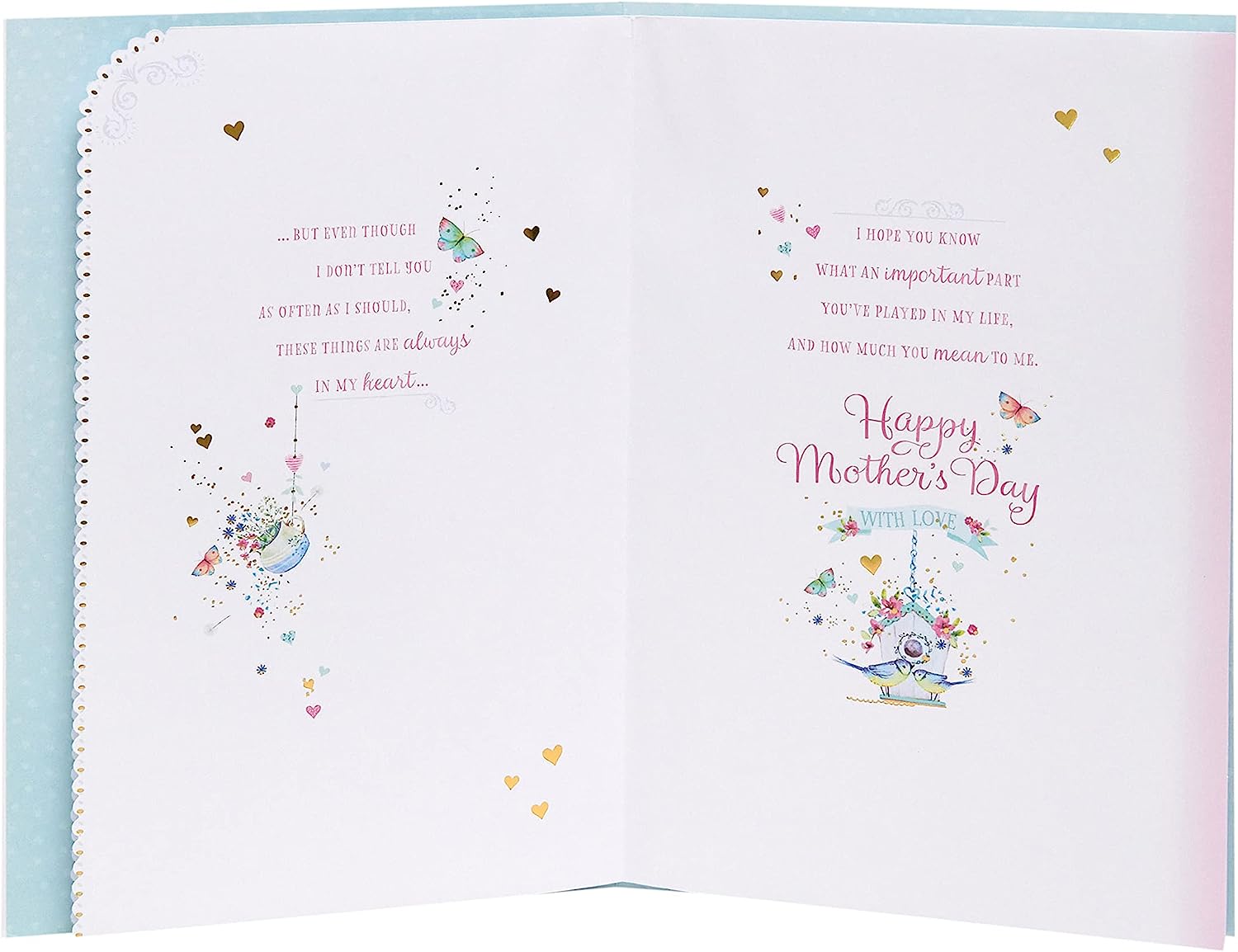 UK Greetings vintage design Mother's Day greeting card with floral artwork and elegant lettering.