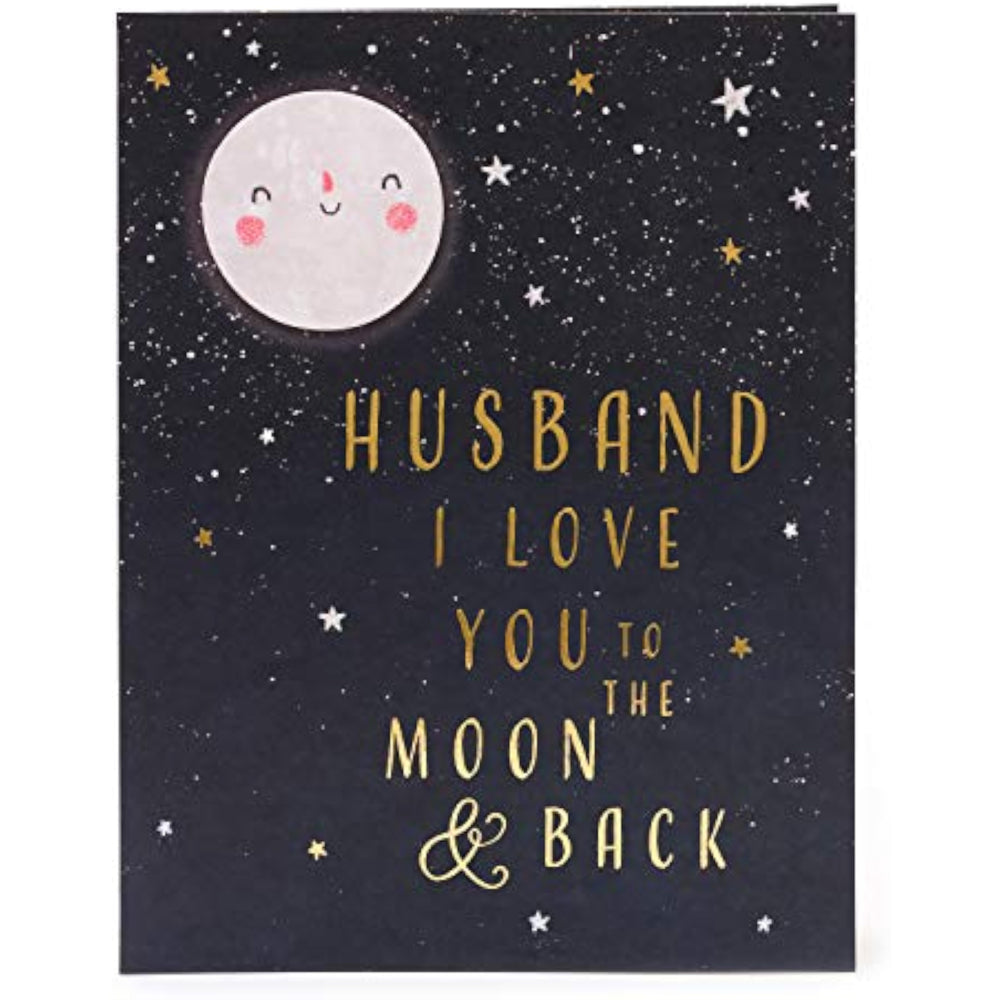 UK Greetings Watermark Husband Anniversary Card showcasing elegant design for celebrating wedding anniversaries.