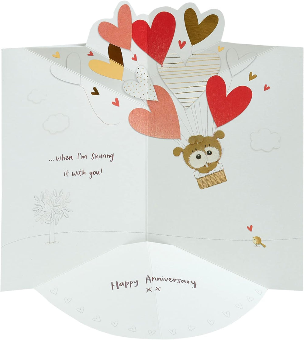 UK Greetings wedding anniversary greeting card for husband featuring a lovely design, ideal for celebrating special occasions.