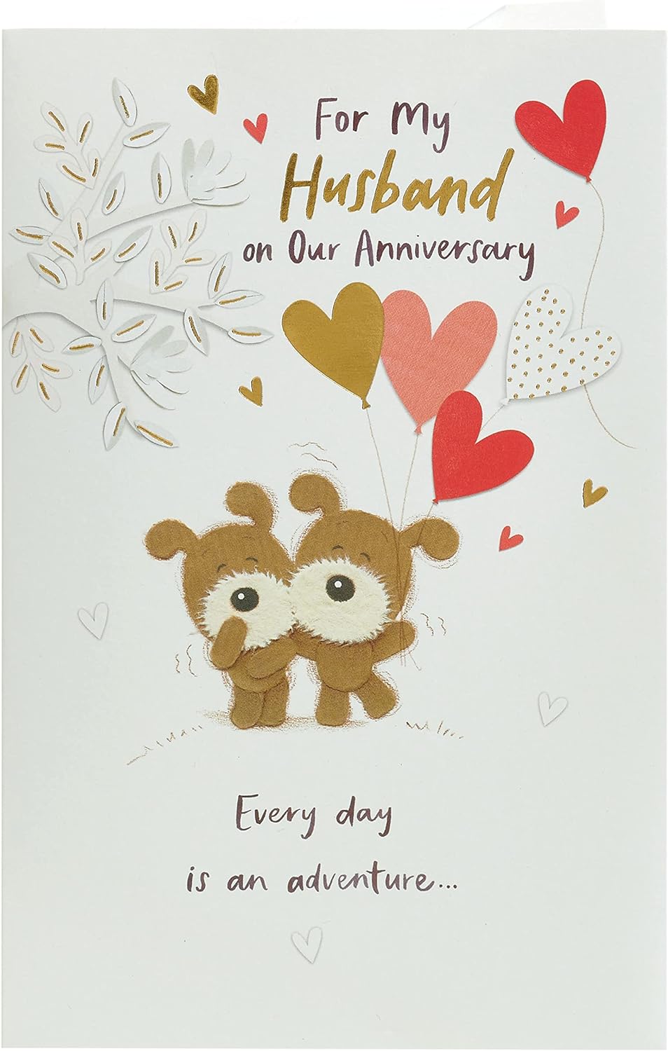 UK Greetings wedding anniversary greeting card for husband with a lovely design, perfect for celebrating special moments.