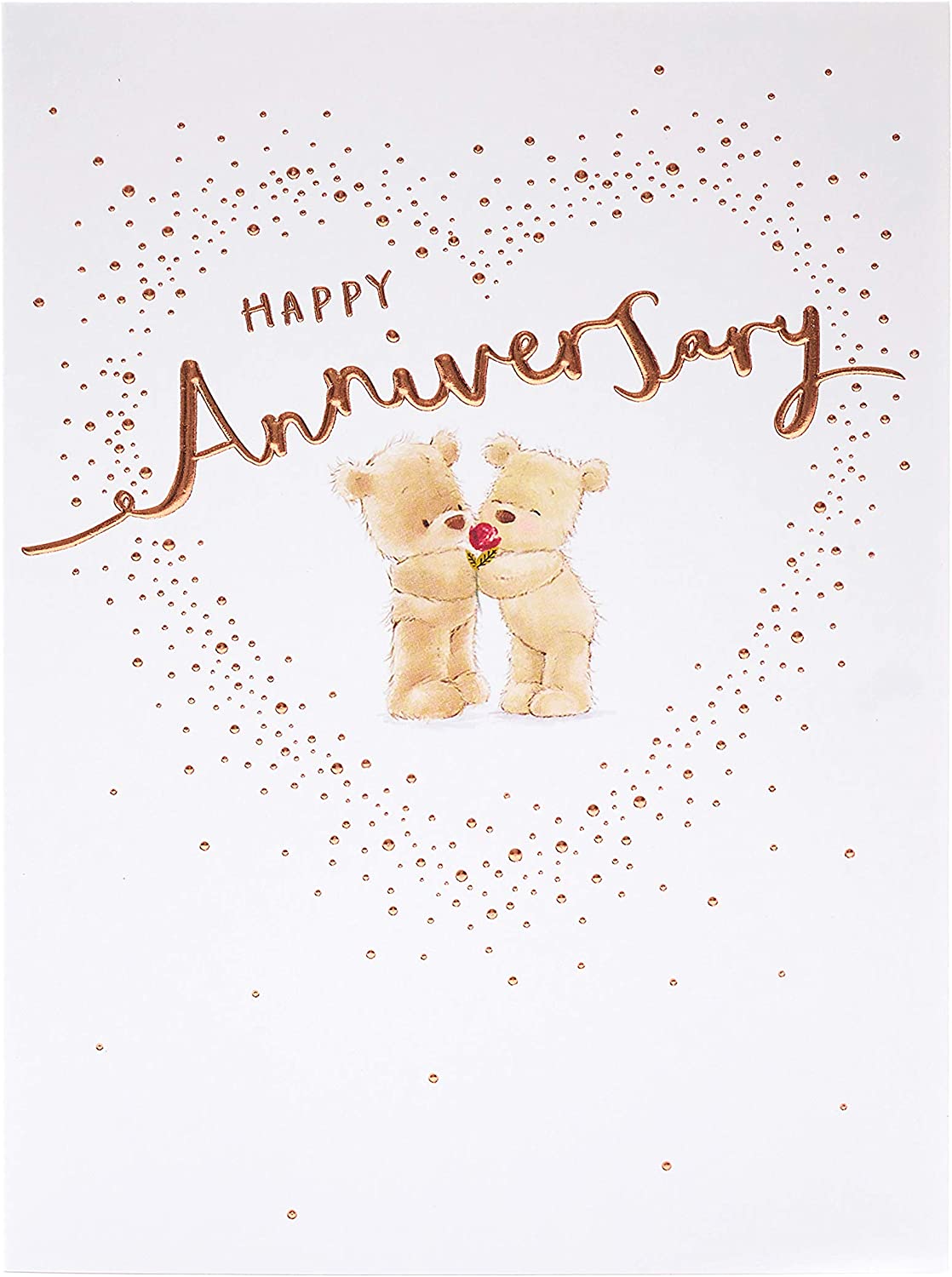 UK Greetings wedding anniversary greeting card featuring adorable teddies, perfect for celebrating special moments with a loved one.