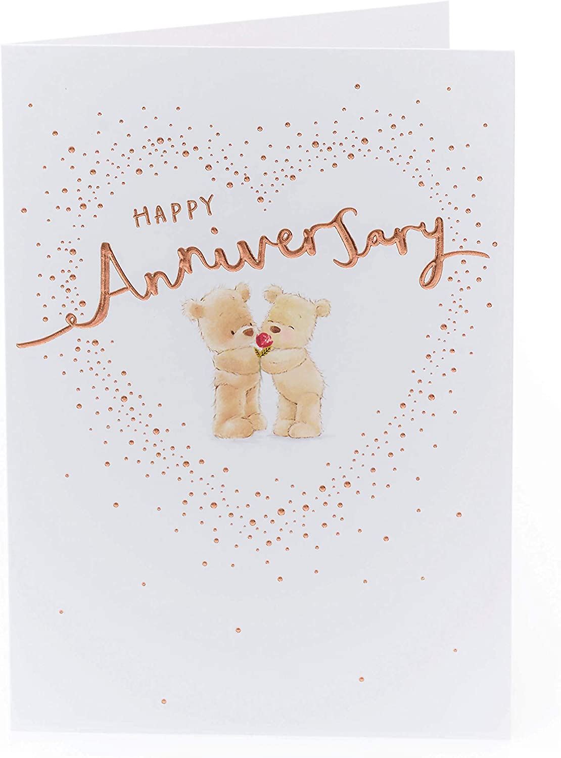 UK Greetings Wedding Anniversary greeting card featuring adorable teddy bears, perfect for celebrating special moments.