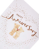 UK Greetings wedding anniversary greeting card featuring cute teddy bears, ideal for celebrating special couples.