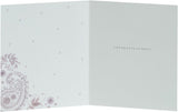 UK Greetings wedding greeting card for him, her, or friend featuring a stylish patterned design.
