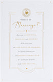 UK Greetings wedding greeting card for him, her, or friend with poetic design, featuring elegant floral illustrations and heartfelt message.