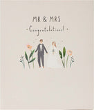 UK Greetings wedding congratulations card featuring bride and groom design, perfect for sending heartfelt wishes on their special day.