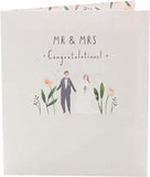 UK Greetings wedding congratulations card for bride and groom featuring elegant floral design and heartfelt message.