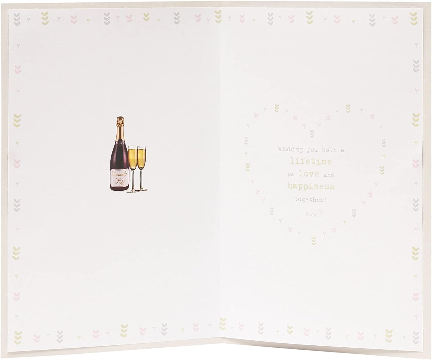 UK Greetings Wedding Day Boofles Toast Card showing colorful cartoon characters celebrating a wedding toast.