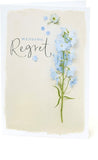 UK Greetings wedding regret greeting card with elegant floral design and heartfelt message for expressing condolences.