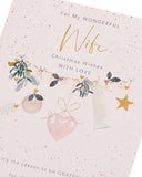 UK Greetings Wife Bauble Christmas Card featuring festive design, perfect for celebrating wives during the holiday season.