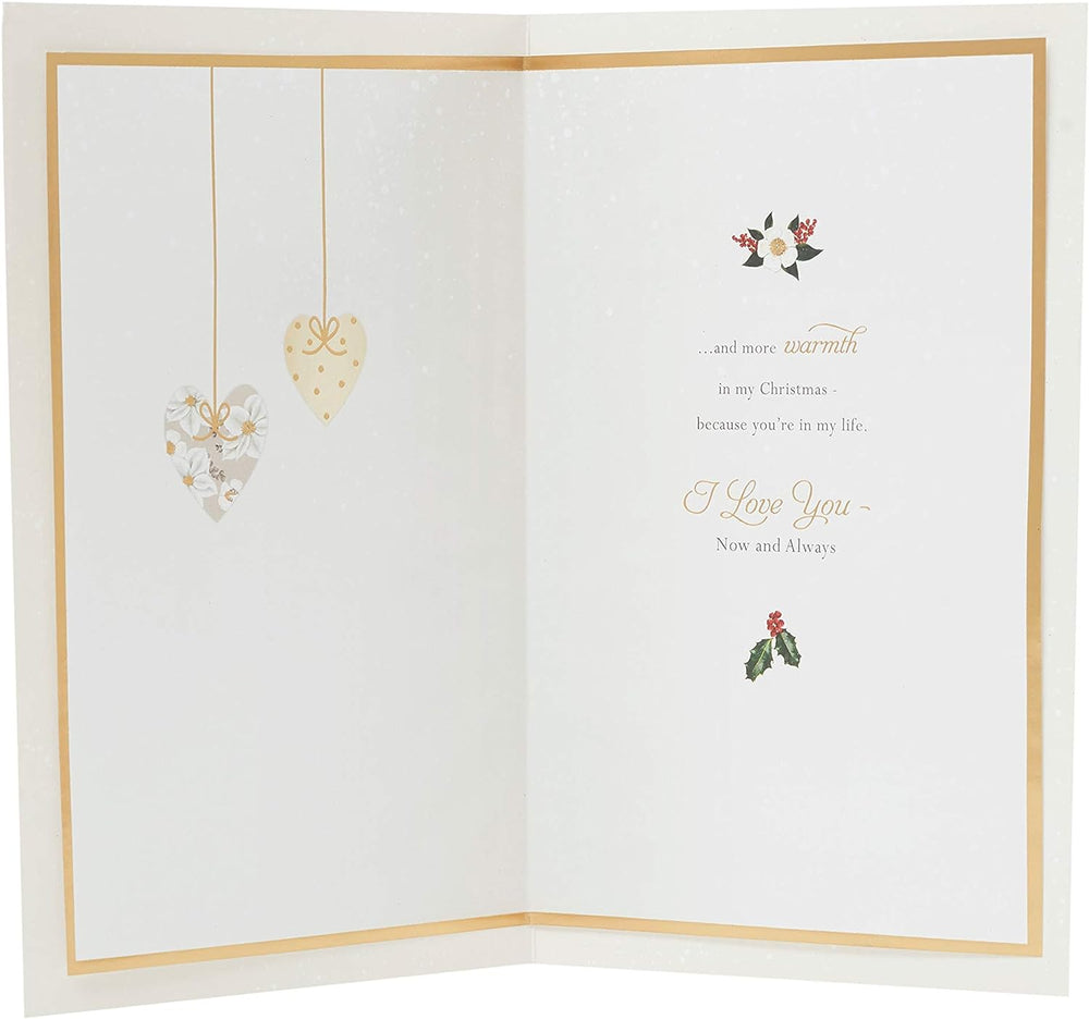 UK Greetings Wife Christmas Card featuring festive holiday design and heartfelt message, perfect for celebrating Christmas with loved ones.