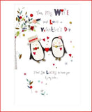UK Greetings Wife Valentine's Day greeting card featuring heartfelt "For My Wife With Love" message for Valentine's Day celebration.