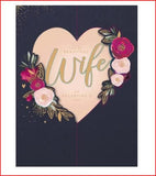 UK Greetings Wife Valentine's Day Card featuring heartfelt message for a beautiful wife, perfect for celebrating love on Valentine's Day
