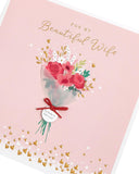 UK Greetings wife Valentine's Day greeting card with envelope, featuring a beautiful design perfect for expressing love on special occasions.